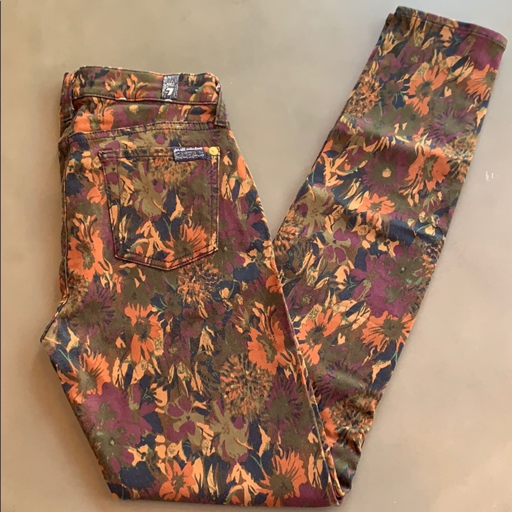 7 For All Mankind Dark Floral Jean